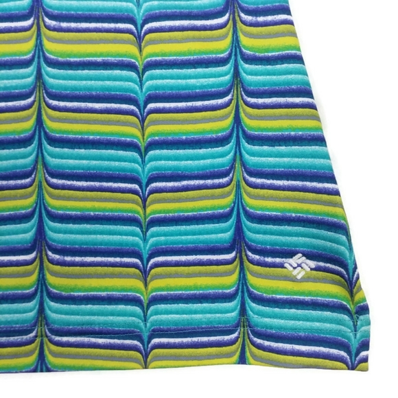 Columbia Omni-Wick Siren Splash II Blue Multi Athletic Outdoor Tank Top - Picture 3 of 8